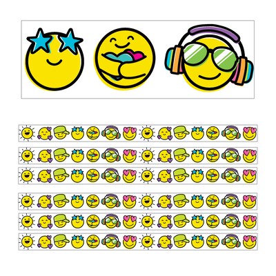 Carson Dellosa Education Kind Vibes Straight Border, 3 x 216, Smiley Faces (CD-108431-6)