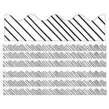 Carson Dellosa Education Kind Vibes Scalloped Border, 2.25 x 234, Black & White Stripes (CD-108434