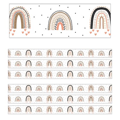 Schoolgirl Style™ Simply Stylish Straight Border, 3 x 216, Boho Rainbows (CD-108443-6)