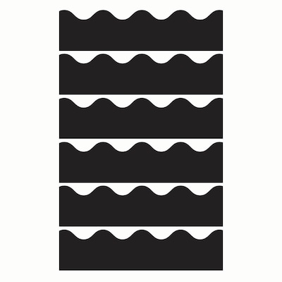 Carson Dellosa Education Black Scalloped Border, 39 Feet Per Pack, 6 Packs (CD-1210-6)