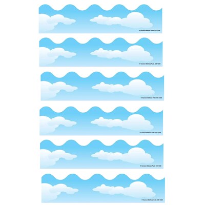 Carson Dellosa Education Clouds Classic Scalloped Border, 39 Feet Per Pack, 6 Packs (CD-1220-6)