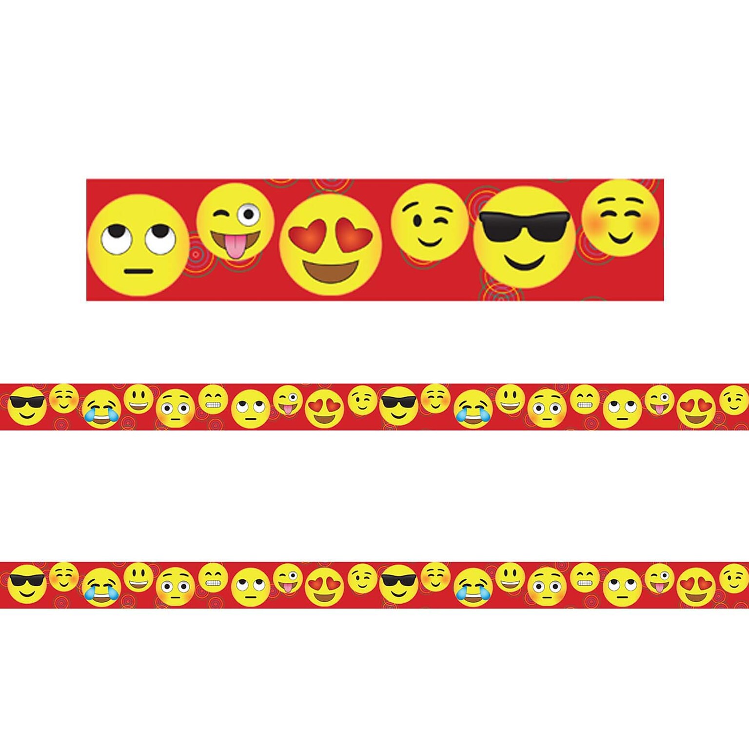 Charles Leonard Magnetic Straight Border, 1.5 x 48, Emoji Theme (CHL28102-2)