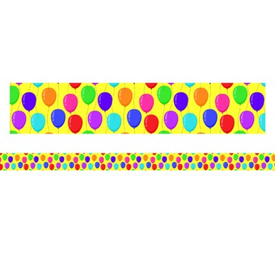 Charles Leonard Straight Border, 1.5" x 24', Balloon Theme (CHL28112)