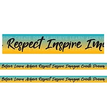 Charles Leonard Borders/Trims, Magnetic, Rectangle Cut - 1-1/2 x 24, Motivational Words Theme, 24