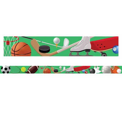 Charles Leonard Magnetic Straight Border, 1.5" x 48', Sports Theme (CHL28116-2)