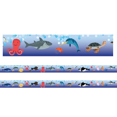 Charles Leonard Magnetic Straight Border, 1.5 x 48, Sea Life Theme (CHL28118-2)