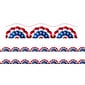 Charles Leonard Magnetic Scalloped Border, 1.5" x 48', Patriotic Theme (CHL28203-2)