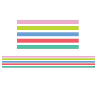 Creative Teaching Press® Straight Border, 3" x 144', Rainbow Stripes (CTP10426-3)