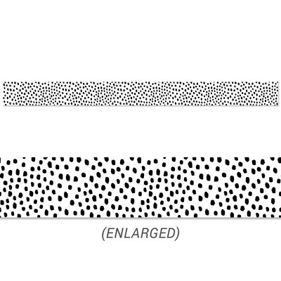 Creative Teaching Press® Straight Border, 3" x 144', Black Messy Dots on White (CTP10451-3)