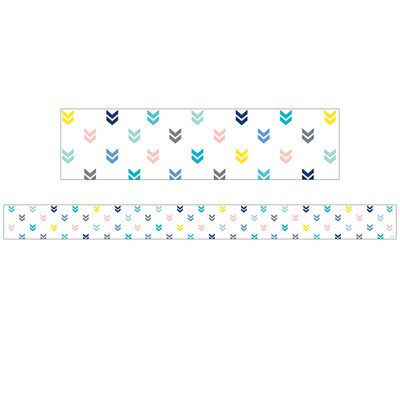Creative Teaching Press Calm & Cool Straight Border, 3 x 210, Colorful Mini Chevrons (CTP8679-6)