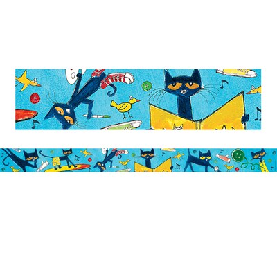 Edupress Straight Border, 3 x 210, Pete the Cat Spotlight (EP-325-6)
