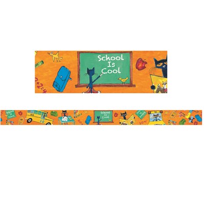 Edupress Pete the Cat School is Cool Spotlight Border, 35 Feet Per Pack, 6 Packs (EP-3268-6)