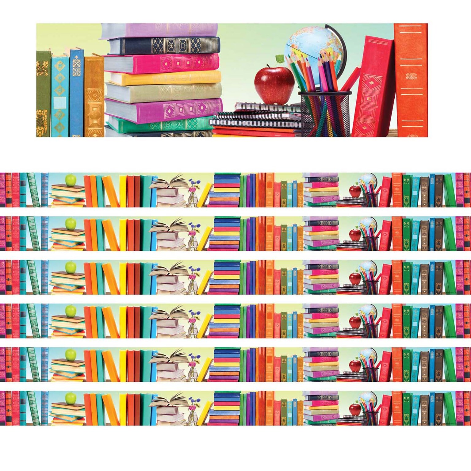 Edupress Book Parade Photo Border, 35 Feet Per Pack, 6 Packs (EP-3289-6)