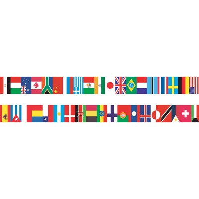 Edupress International Flags Spotlight Border™, 36 Per Pack, 6 Packs (EP-595-6)