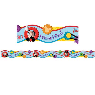 Eureka Mickey Mouse Clubhouse I Think I Can Extra Wide Cut Deco Trim®, 37 Feet Per Pack, 3 Packs (EU