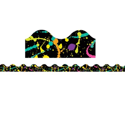 Eureka® Rock the Classroom Scalloped Border, 2.25" x 222', Splatter (EU-845215-6)