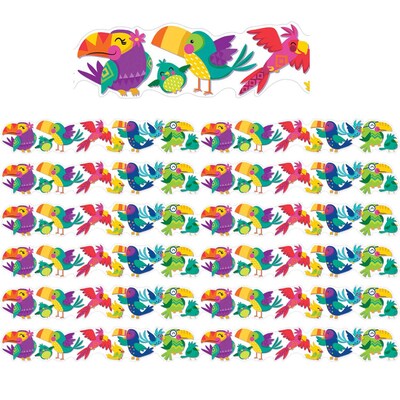 Eureka® Extra Wide Die-Cut Border, 3.25 x 222, You Can Toucan Birds (EU-845282-6)