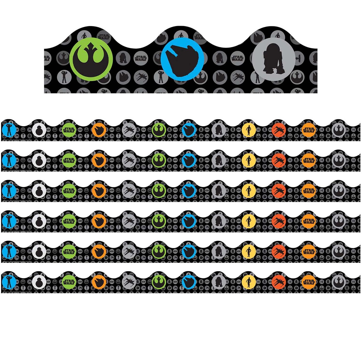 Eureka® Star Wars™ Scalloped Border, 2.25 x 222, Super Troopers (EU-845287-6)