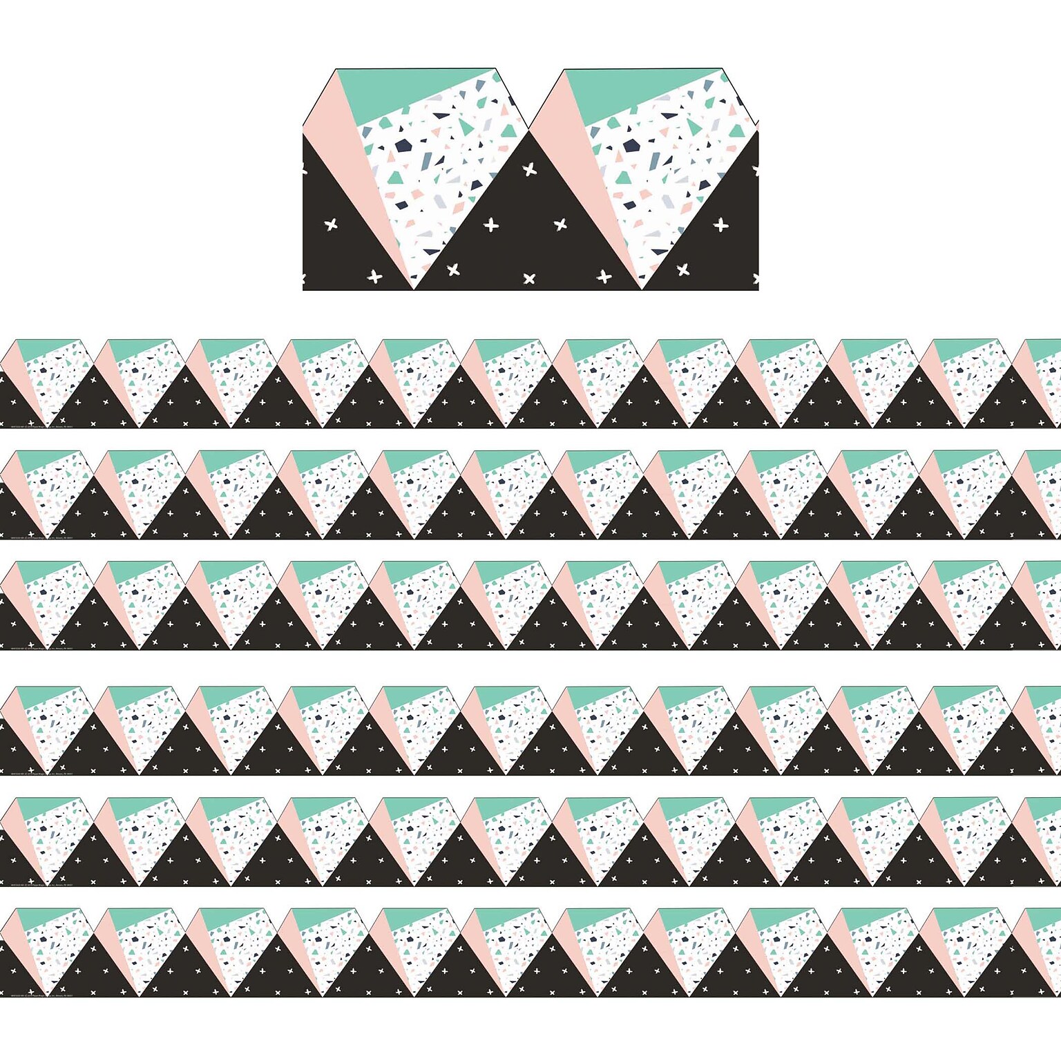 Eureka® Simply Sassy Extra Wide Die-Cut Border, 3.25 x 222, Diamonds (EU-845320-6)