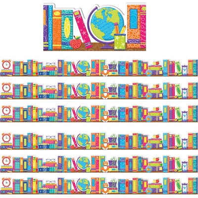 Eureka Color My World Books Extra Wide Deco Trim®, 37 Feet Per Pack, 6 Packs (EU-845336-6)