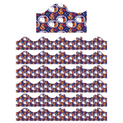 Eureka® Peanuts® Scalloped Border, 2.25 x 222, NASA Snoopy Poses (EU-845344-6)