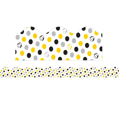 Eureka Peanuts® Touch of Class Dots Deco Trim® Extra Wide Die Cut, 37 Feet Per Pack, 3 Packs (EU-845