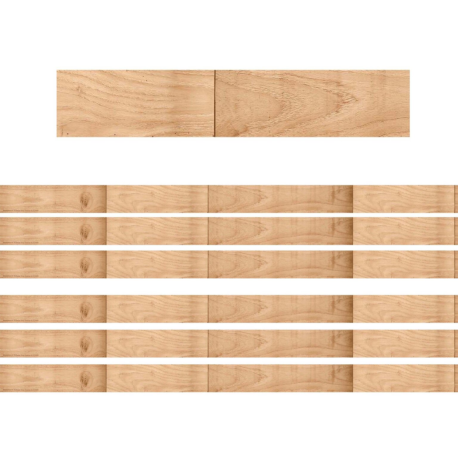 Eureka A Close-Knit Class Straight Border, 2.25 x 222, Wooden Floor (EU-845645-6)