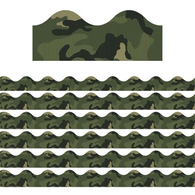Eureka Extra Wide Scalloped Border, 3.25 x 222, Classic Camo (EU-845652-6)