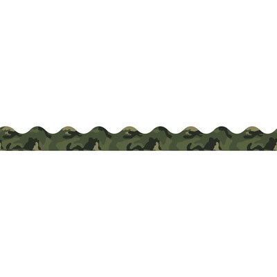 Eureka Extra Wide Scalloped Border, 3.25" x 222', Classic Camo (EU-845652-6)
