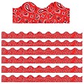 Eureka Extra Wide Scalloped Border, 3.25 x 222, Red Bandana (EU-845656-6)