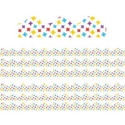 Eureka A Teachable Town Scalloped Border, 2.25 x 222, Pinwheels (EU-845660-6)