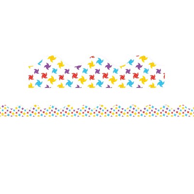 Eureka A Teachable Town Scalloped Border, 2.25" x 222', Pinwheels (EU-845660-6)