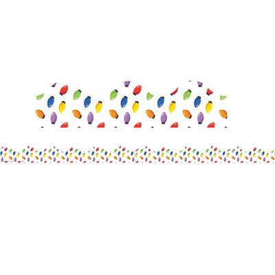 Eureka A Teachable Town Scalloped Border, 2.25 x 222, Christmas Lights (EU-845662-6)