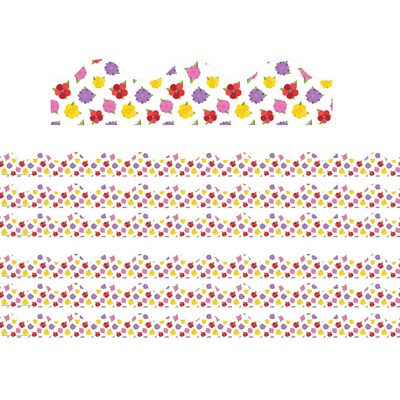 Eureka A Teachable Town Scalloped Border, 2.25 x 222, Floral (EU-845663-6)