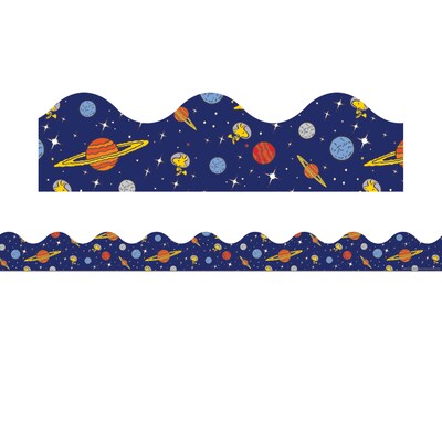 Eureka Extra Wide Deco Borders/Trim, 3.25 x 37, Peanuts NASA Solar System, 3/Bundle (EU-846301-3)