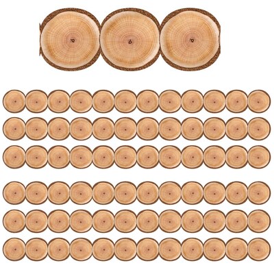 Eureka A Close-Knit Class Extra Wide Die-Cut Border, 3.25 x 222, Natural Wood (EU-846307-6)