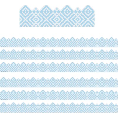 Eureka A Close-Knit Class Extra Wide Die Cut Border, 3.25 x 222, Simple Diamond (EU-846308-6)