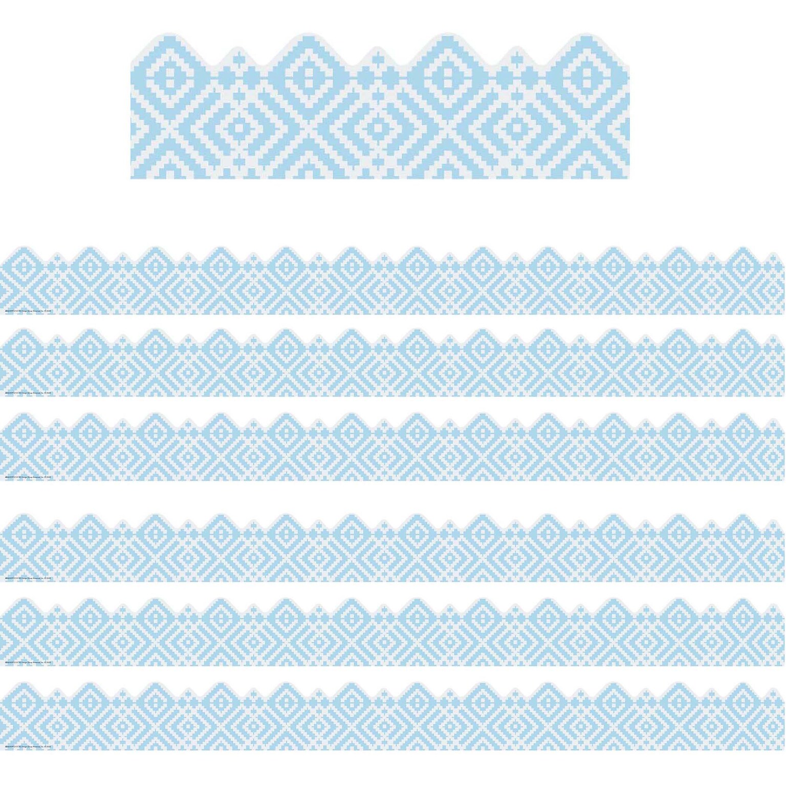 Eureka A Close-Knit Class Extra Wide Die Cut Border, 3.25 x 222, Simple Diamond (EU-846308-6)