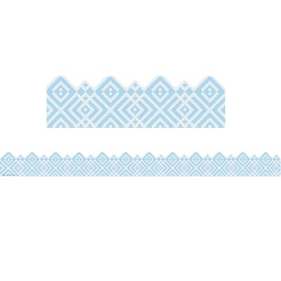 Eureka A Close-Knit Class Extra Wide Die Cut Border, 3.25" x 222', Simple Diamond (EU-846308-6)