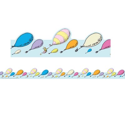 Eureka Extra Wide Die Cut Border, 3.25 x 111, Oh the Places Youll Go (EU-846309-3)
