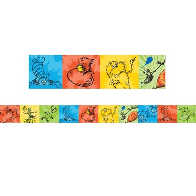 Eureka Extra Wide Straight Border, 3.25 x 111, Character Tie-Dye (EU-846313-3)