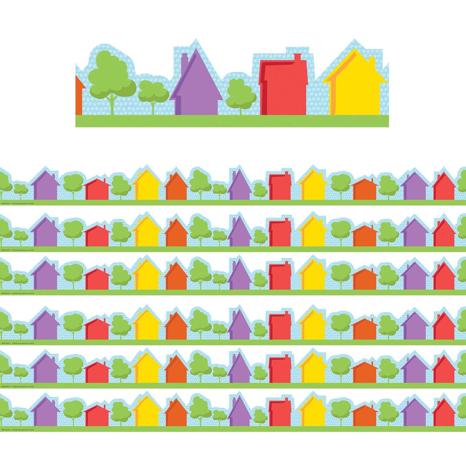 Eureka A Teachable Town Extra Wide Die Cut Border, 3.25 x 222, Street (EU-846316-6)