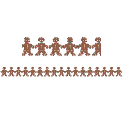 Hygloss Gingerbread Men Classroom Borders, 36 Feet Per Pack, 6 Packs (HYG33608-6)