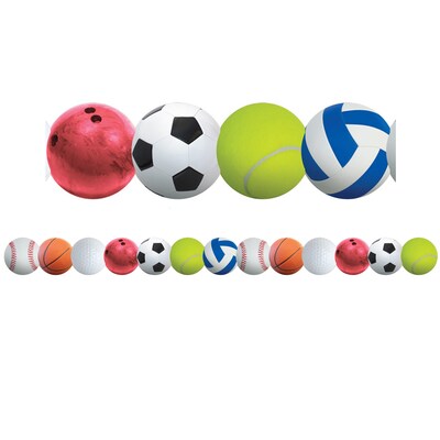 Hygloss Sports Balls Border, 36 Feet Per Pack, 6 Packs (HYG33616-6)