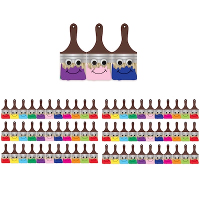 Hygloss Happy Paintbrush Die Cut Classroom Border, 36 Feet Per Pack, 6 Packs (HYG33633-6)