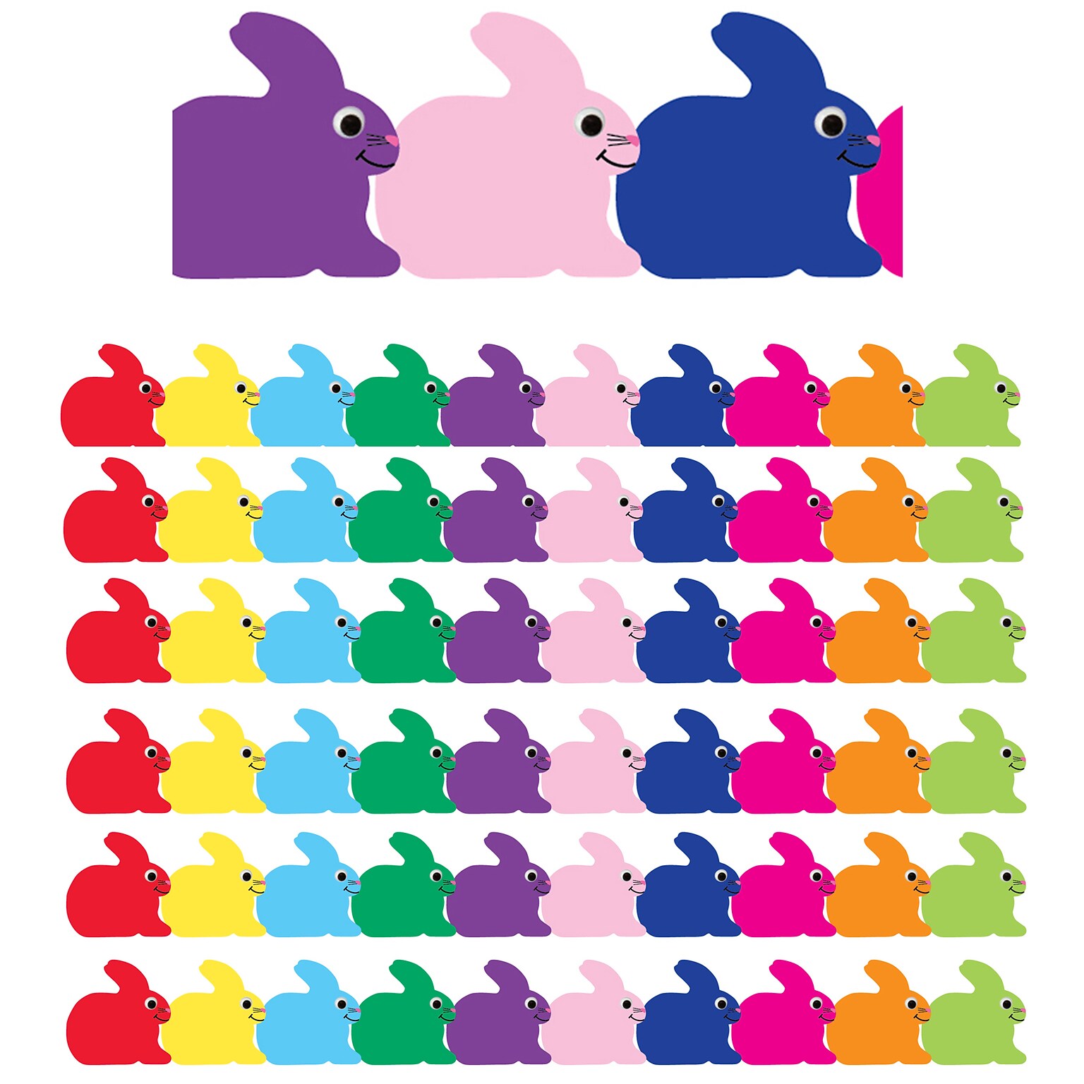 Hygloss® Die-Cut Border, 2.25 x 234, Bunny (HYG33638-6)