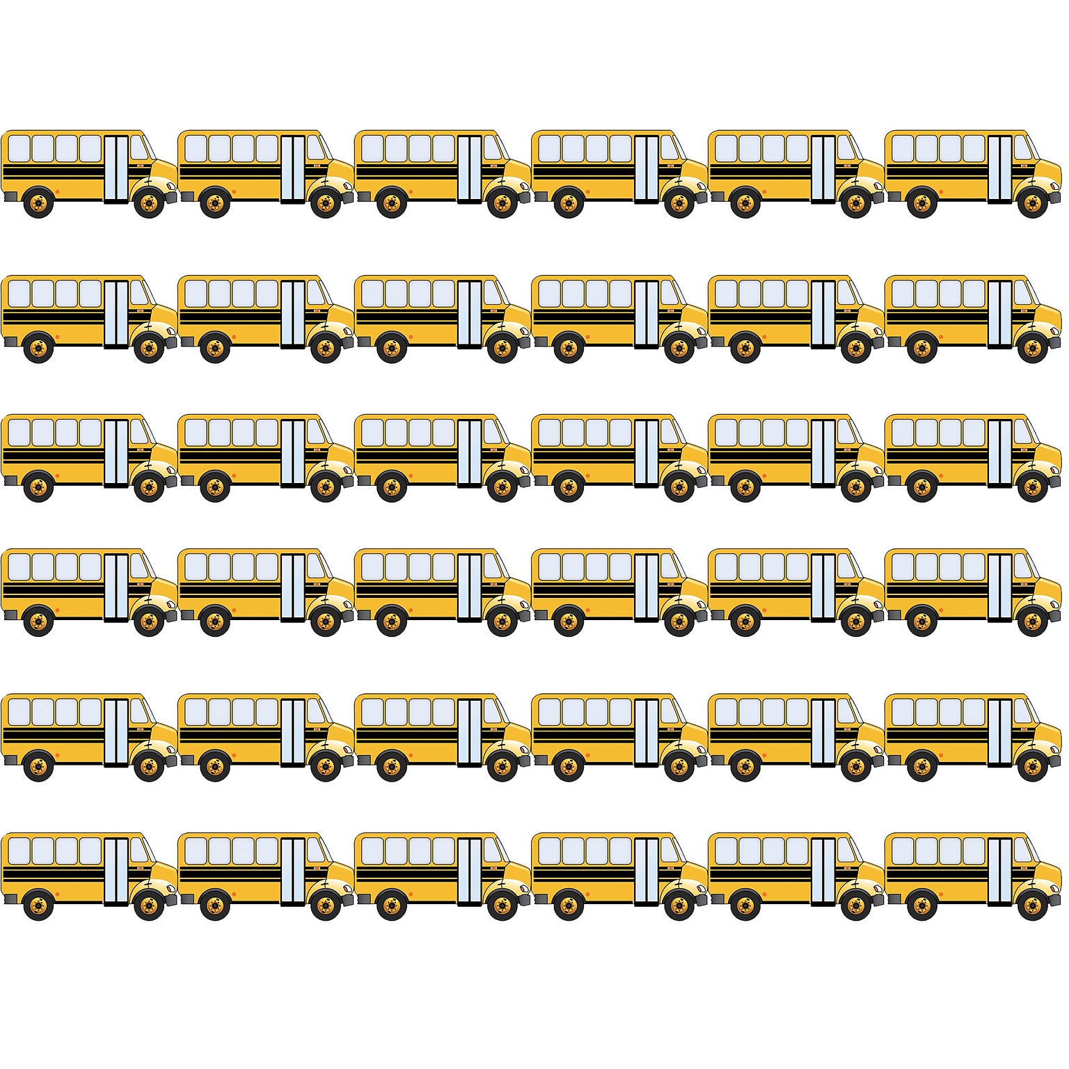 Hygloss Die-Cut Border, 3 x 216, School Bus (HYG33660-6)