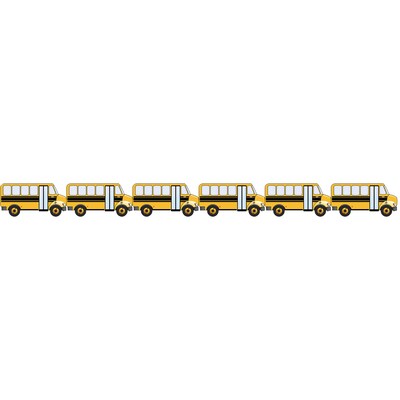 Hygloss Die-Cut Border, 3 x 216, School Bus (HYG33660-6)