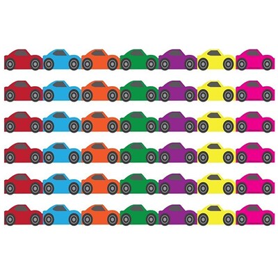 Hygloss Die-Cut Border, 3 x 216, Race Car (HYG33674-6)