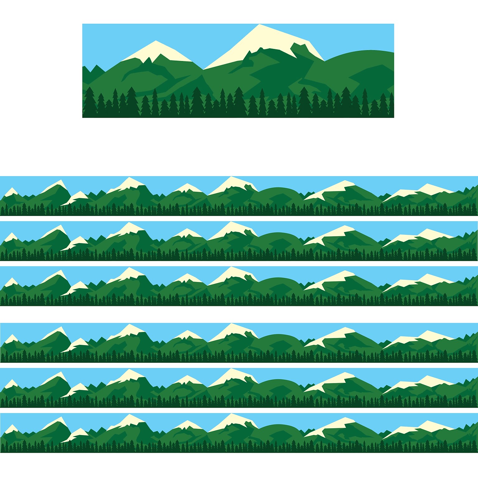 Hygloss Straight Border, 3 x 216, Mountain (HYG33681-6)